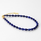 さりげないおしゃれを！ ラピスラズリ シンプル シルバーブレスレット br1013