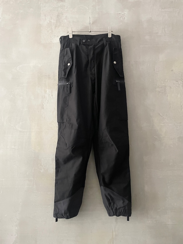 【 customer's used 】pre-fix Multi Parts Cargo Pants 2021 (028) - complete black garment dyed