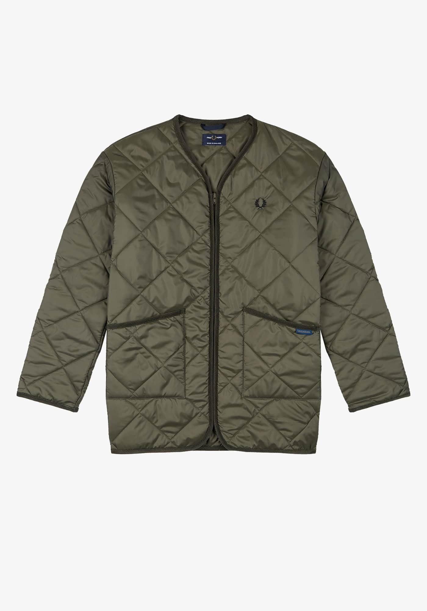 FRED PERRY (フレッドペリー) ラベンハム コラボ キルティングジャケット オリーブグリーン J2852 キルトコート | FAITH  powered by BASE