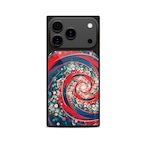 攪乱 - 和風 四角型 強化ガラスiPhoneケース