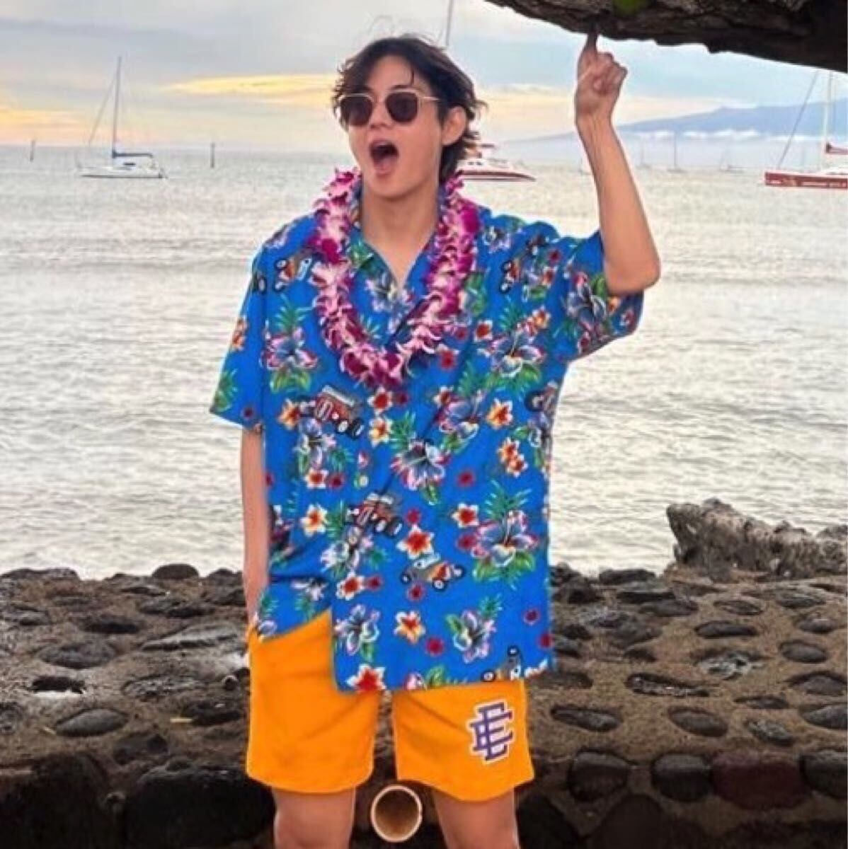 BTS V テテ着用 KAPITAL 花柄シャツ アロハシャツ size3 BTS V テテ着用 KAPITAL 花柄シャツ アロハシャツ size3 - メルカリ