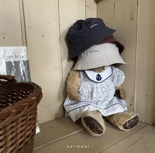 即納ラスト1点【Oatmeal】I You Bucket Hat
