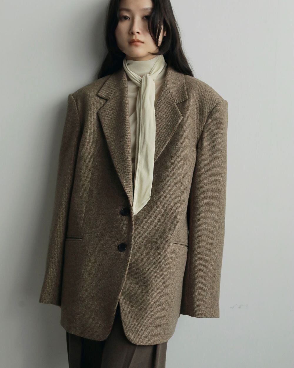 anuke(アンヌーク) Herringbone Wool Jacket | サウスオレンジ｜メンズ