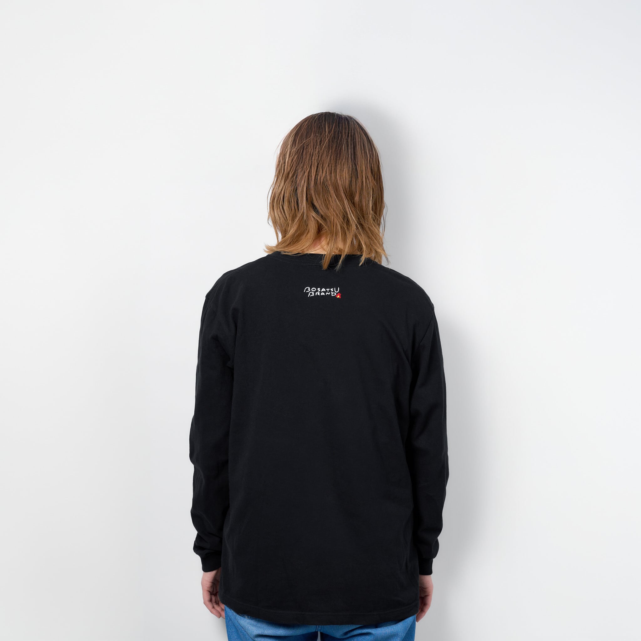 閻魔大王 仏像 ロングスリーブ Tシャツ (刺繍) 5.6oz ホワイト 閻魔大王 仏像 ロングスリーブ Tシャツ (刺繍) 5.6oz ホワイト