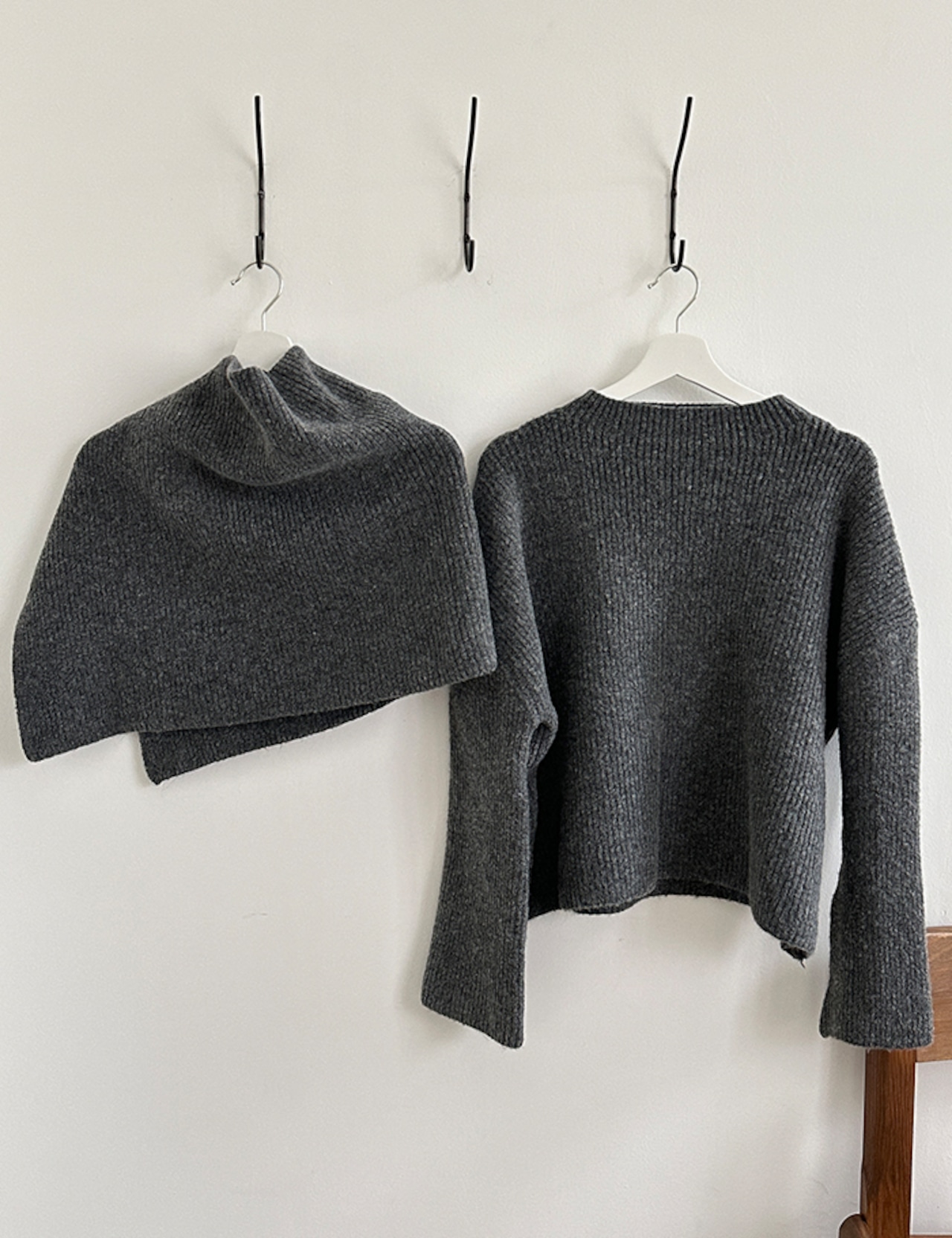 【新作5%OFF・3日間】Cape& Knit Set-up_3colors