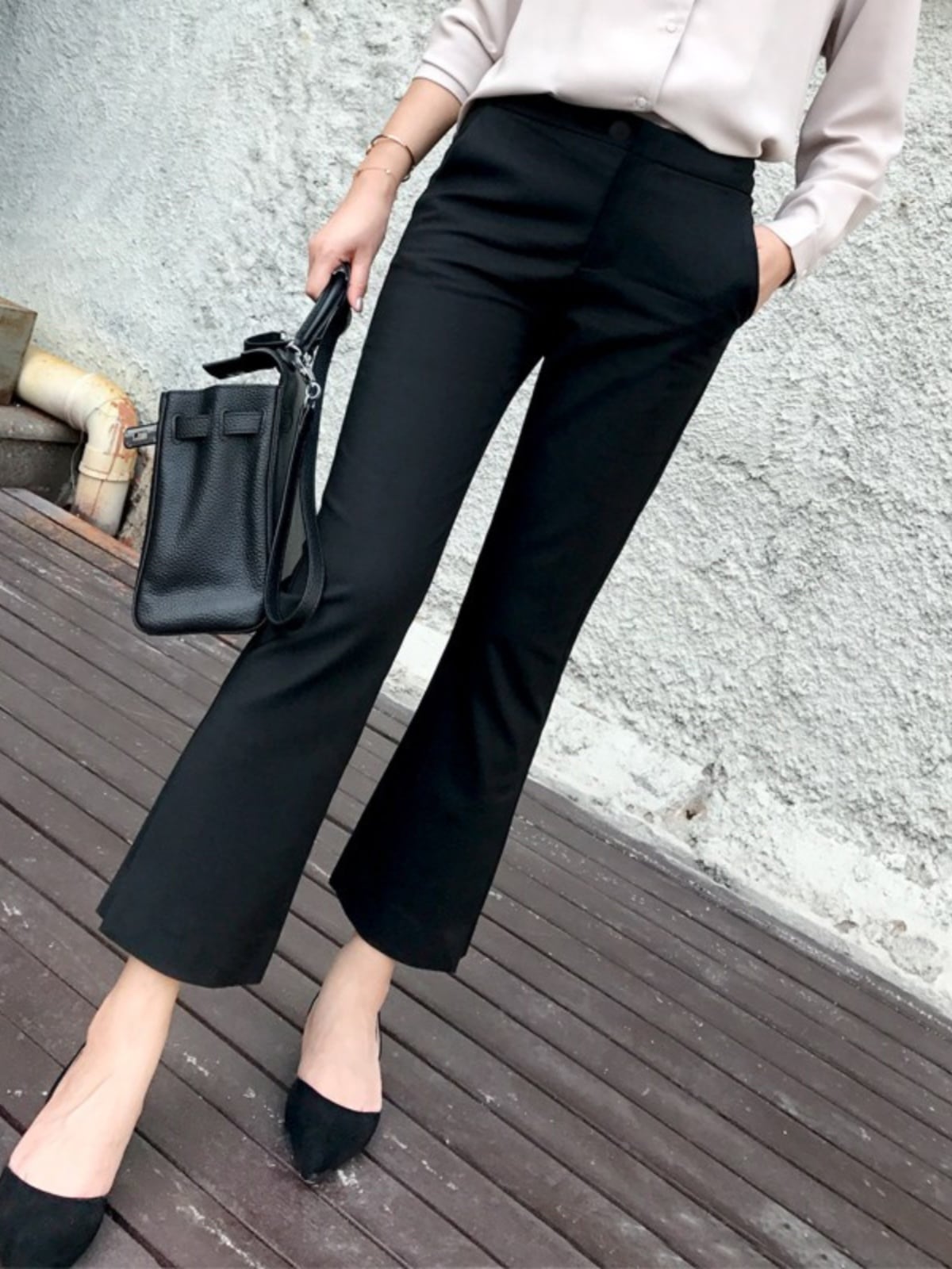 ブラックフリースウォームパンツ