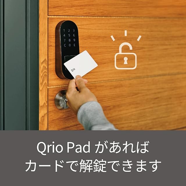 Qrio Pad キュリオパッド ブラック 暗証番号やカード で解錠 スマート