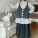 フロントクロス ニットベスト ・12538