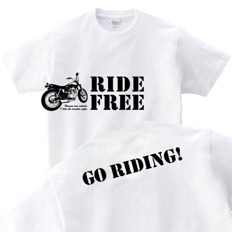 RIDE FREE Tシャツ bk01 トラッカースタイル ライダー バイク