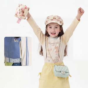 春韓国風犬柄Tシャツ