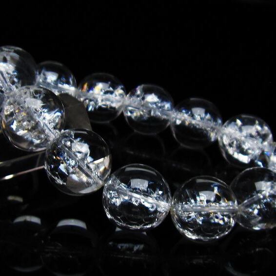 アイリスクォーツ 水晶 ブレスレット 18mm 一点物 おまかせ便 111-35495