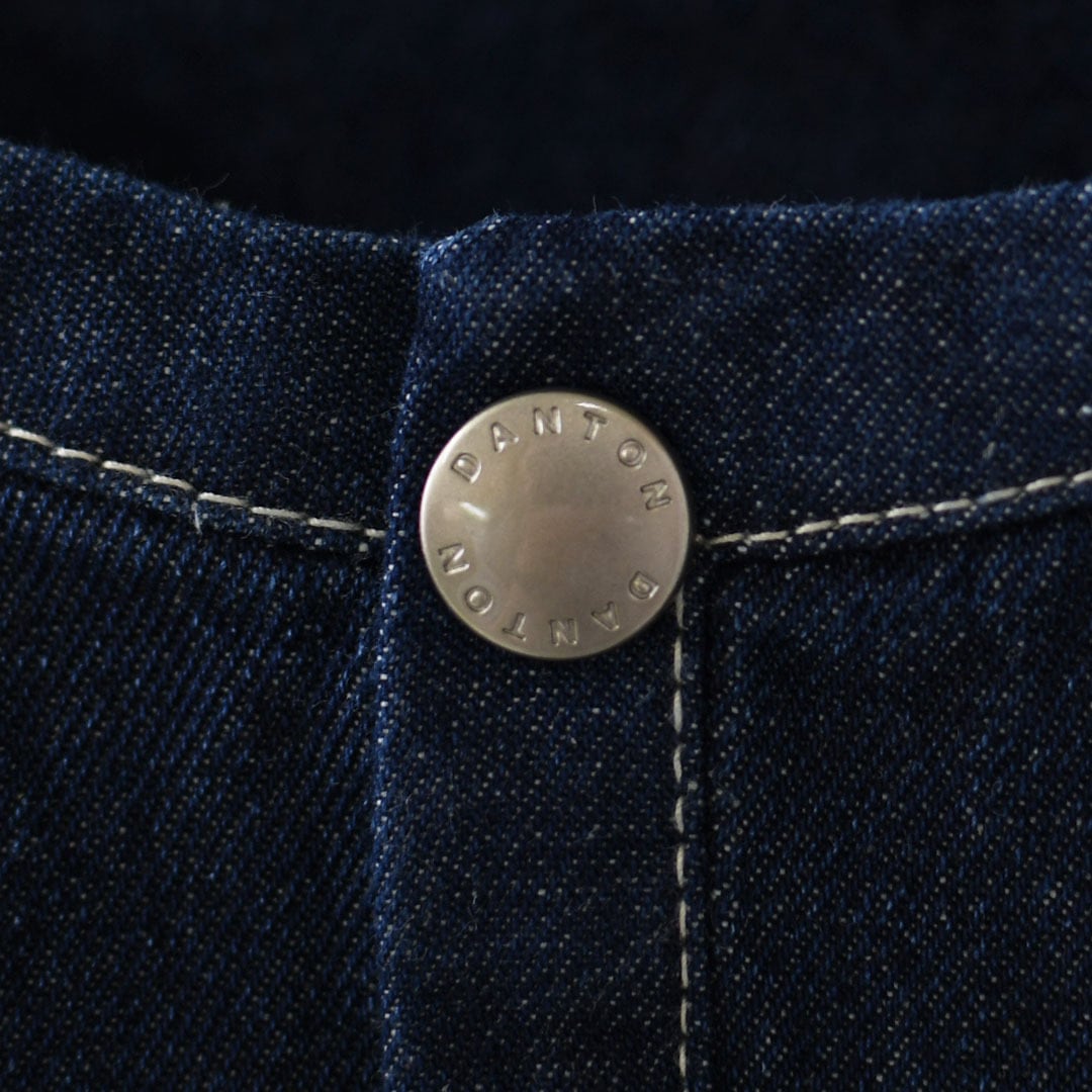 DANTON [ダントン] W Cotton Denim Collarless Jacket [DT-B0397SOU