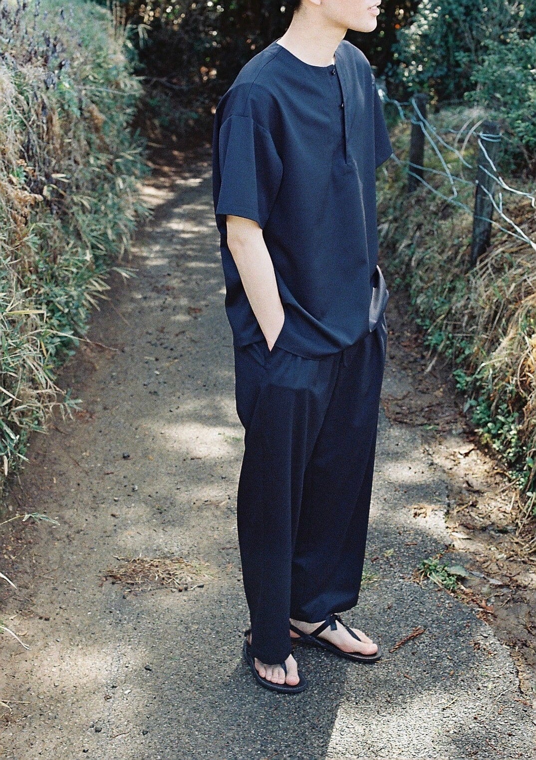 ARCIVE】summer wool gabardine one tuck easy pants | sowell