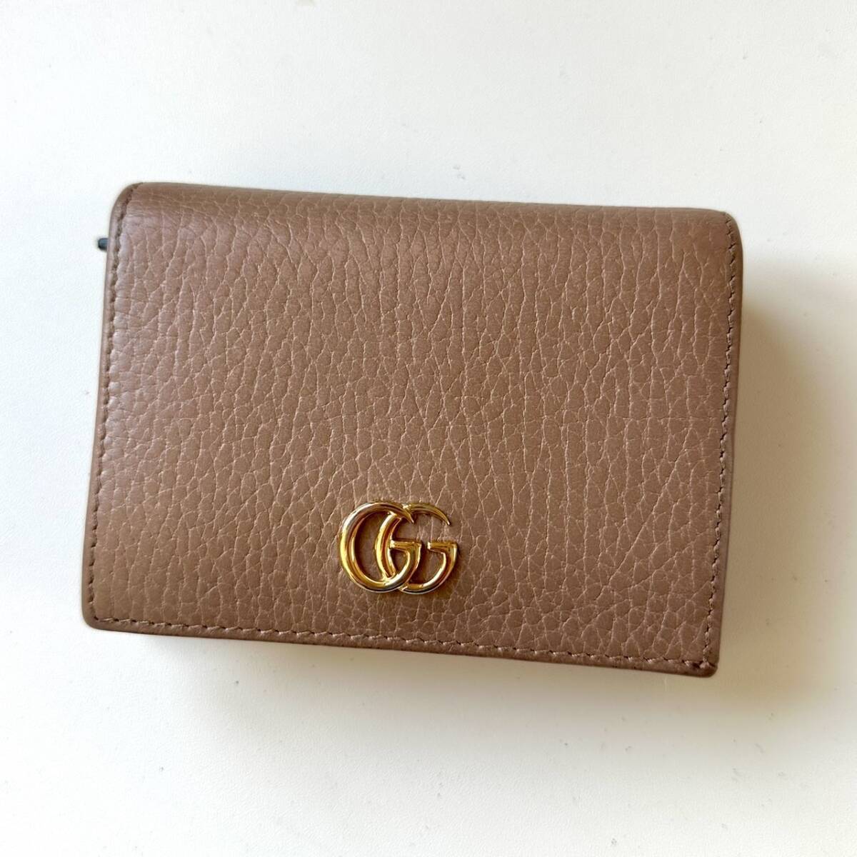 グッチ GUCCI 二つ折り財布 GGマーモント ベージュ系 | 万福財布