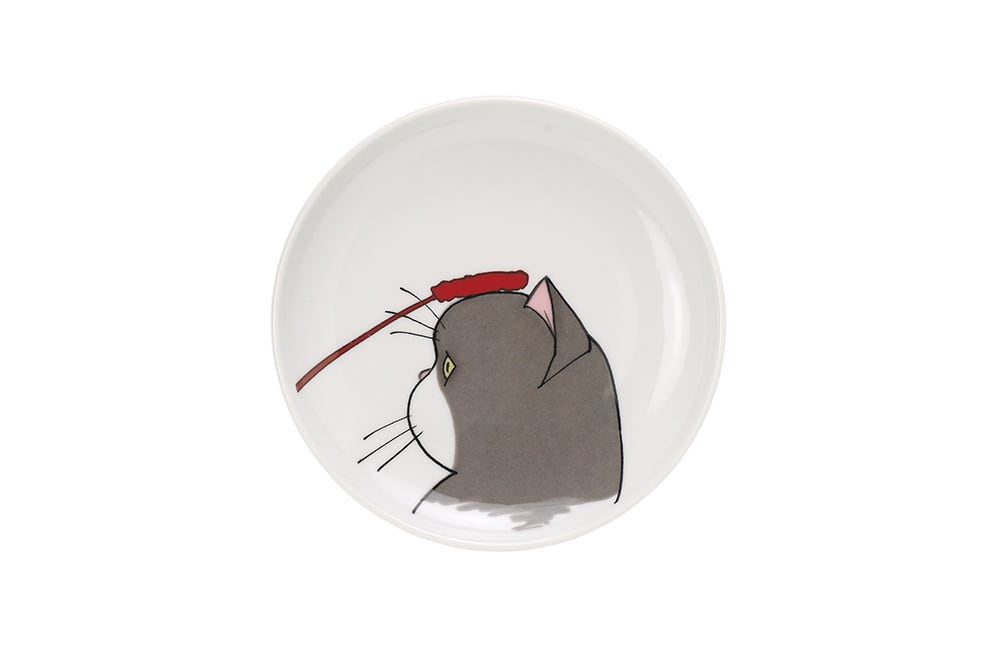 ネコ・ジェラシープレートS グレイ | kutaniseal