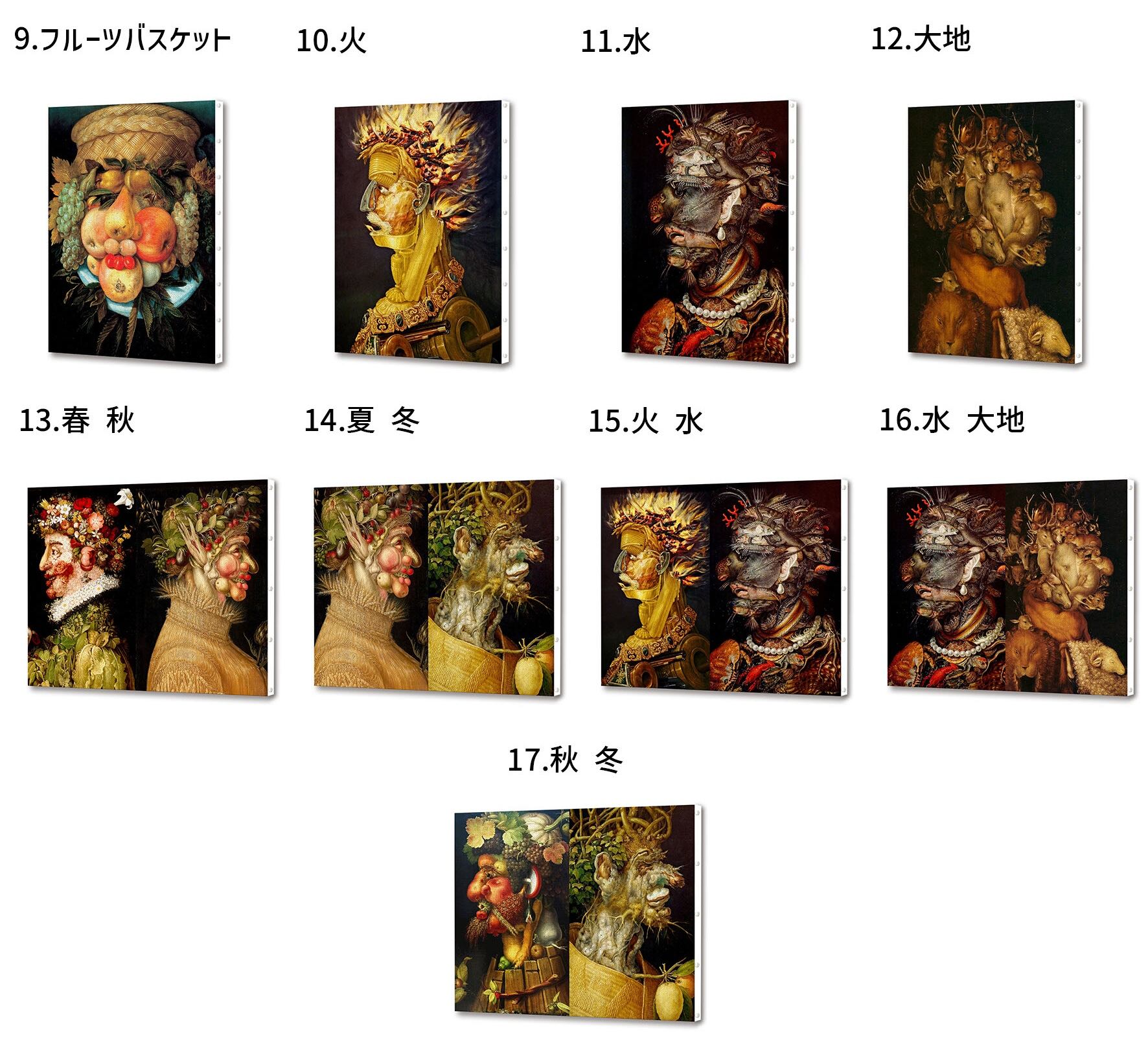 キャンバス画】 アルチンボルド ☆西洋画☆ マニエリスム 寄せ絵 果物