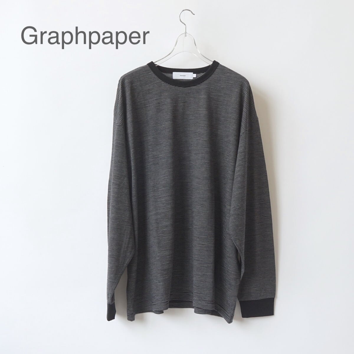 Graphpaper/グラフペーパー・Wool Border L/S Tee | a flat shop