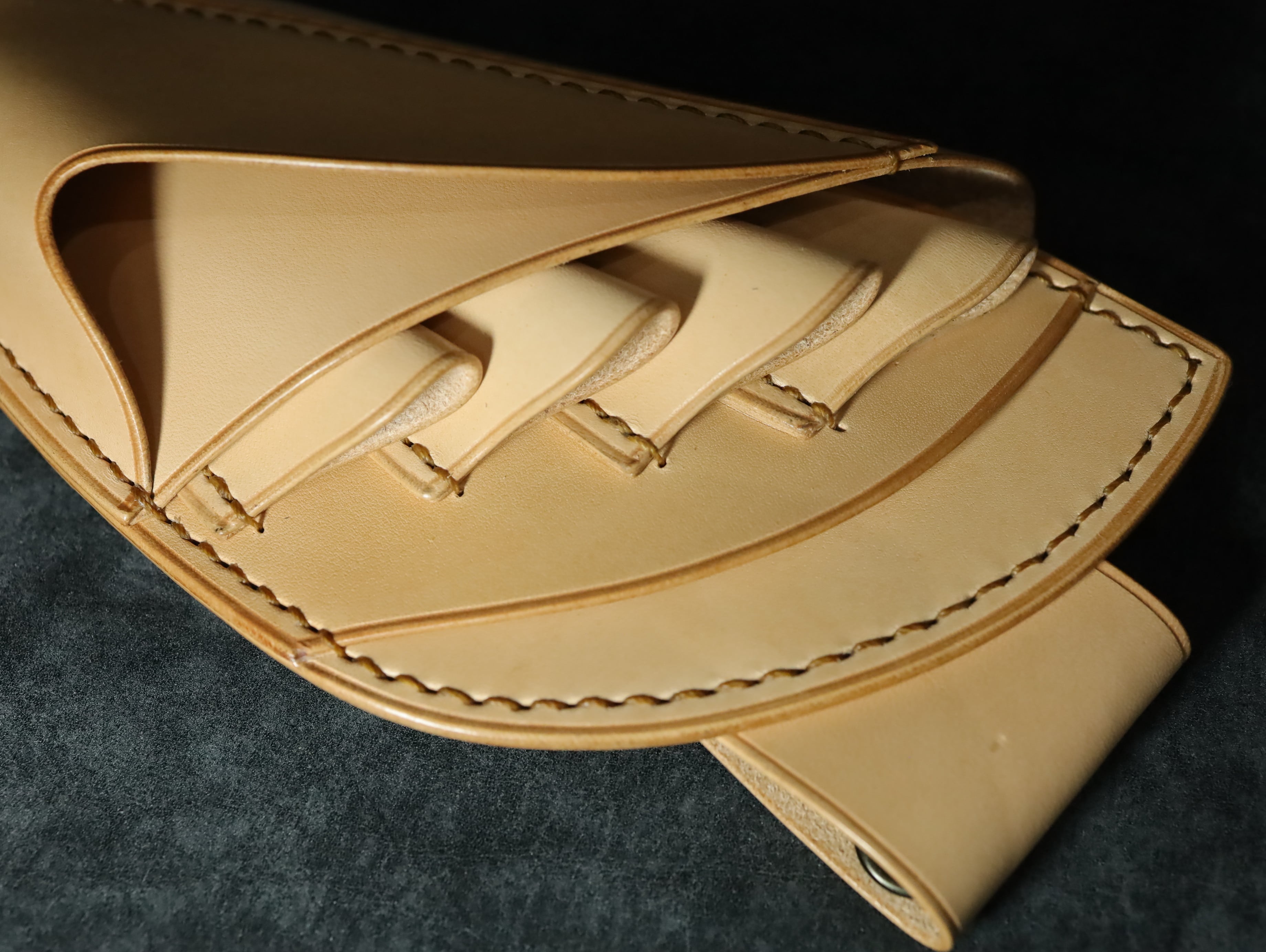 ヌメ革ナチュラル、ハラコカウのシザーケース 生成り】本革高級シザーケース | Haruleather
