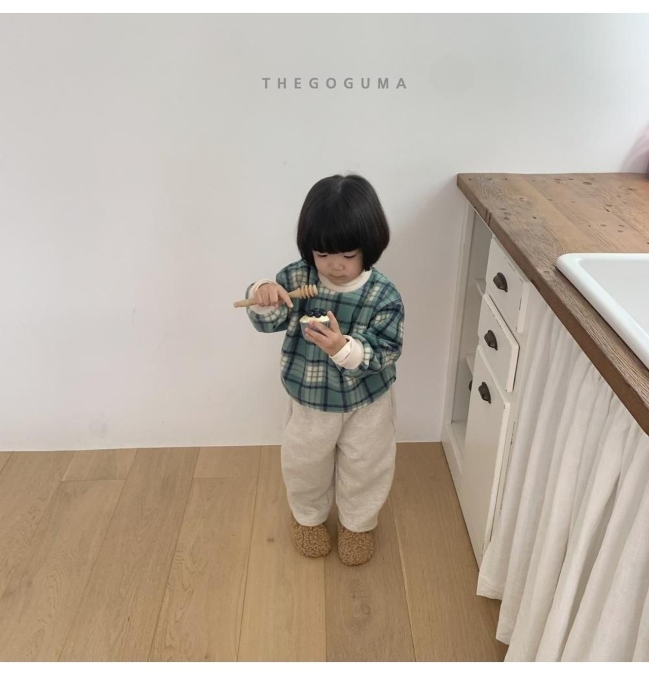 ザゴグマ / THE GOGUMA / チェックポントレーナー / 韓国子供服 / キッズ / 26winter〖取寄〗*XS~XL*