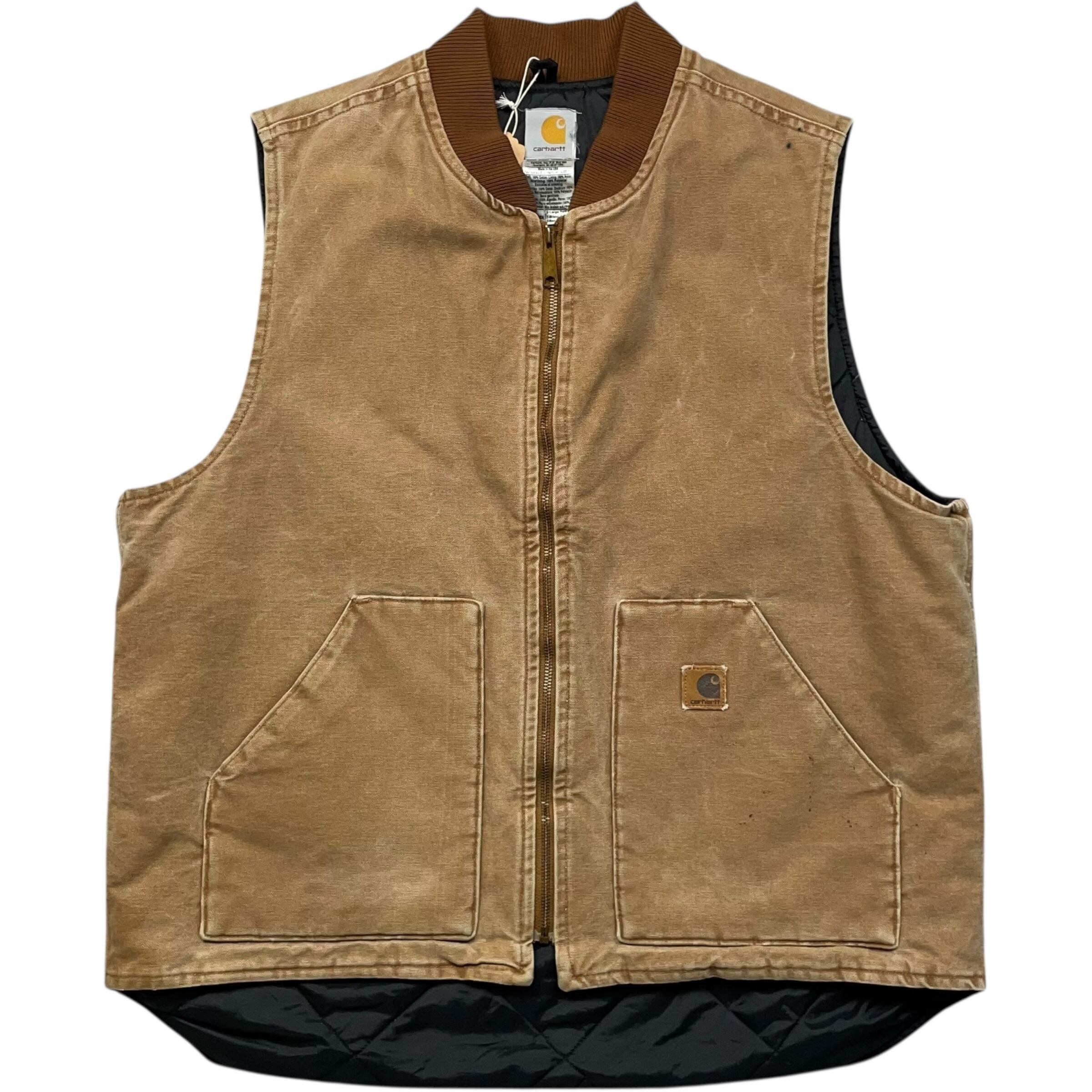 《XL TALL》 Carhartt カーハート ダックベスト ワークジャケット ブラウン no.9566