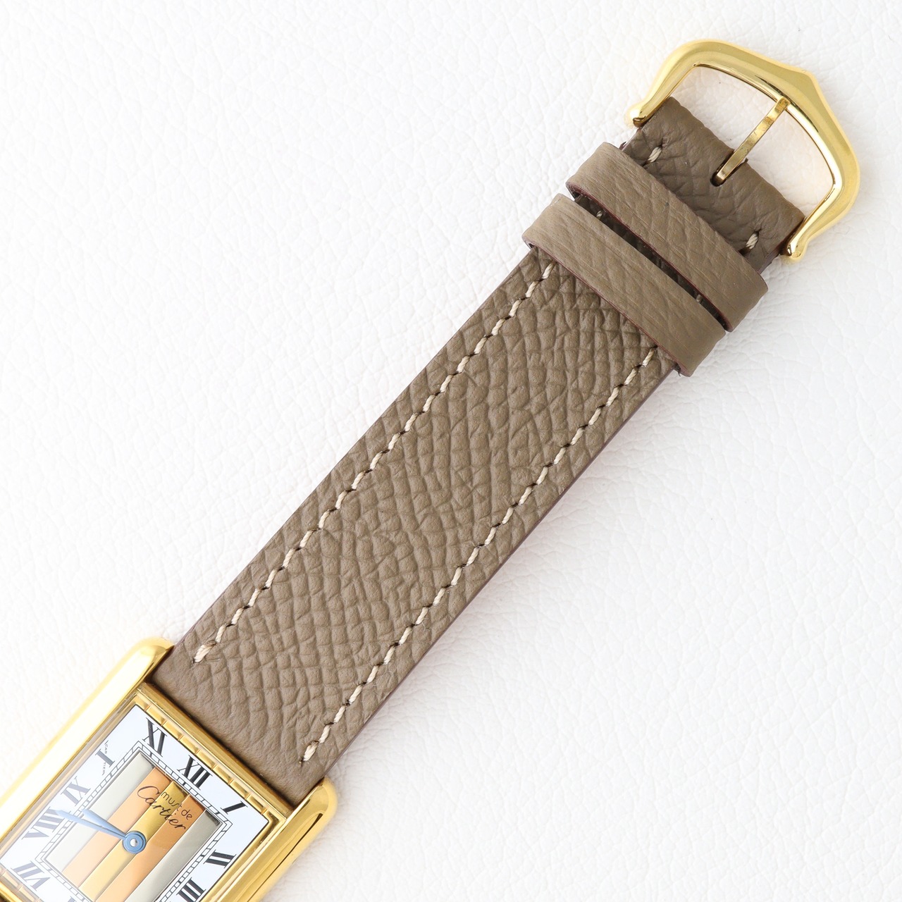 カルティエ マストタンク LM フロントトリニティ文字盤 ゴールド