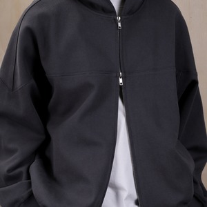 カジュアルスプリット両ジップパーカー　0815