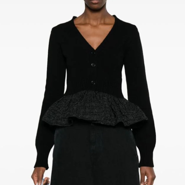 CECILIE BAHNSEN　VISION CASHMERE CARDIGAN　BLACK