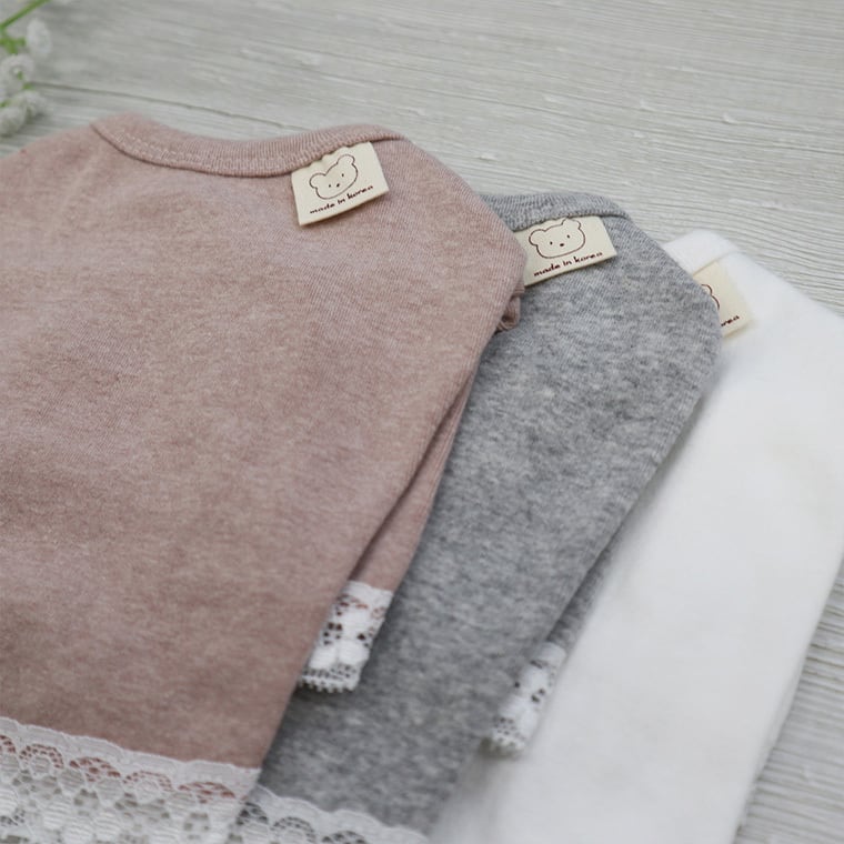 mellow lace t-shirt S ~ XL 3color  /  犬服 秋冬 Tシャツ 重ね着 長袖 部屋着 抜け毛対策 無地 シンプル ストレッチ 可愛い 犬の服 ドッグウェア 小型犬 中型犬