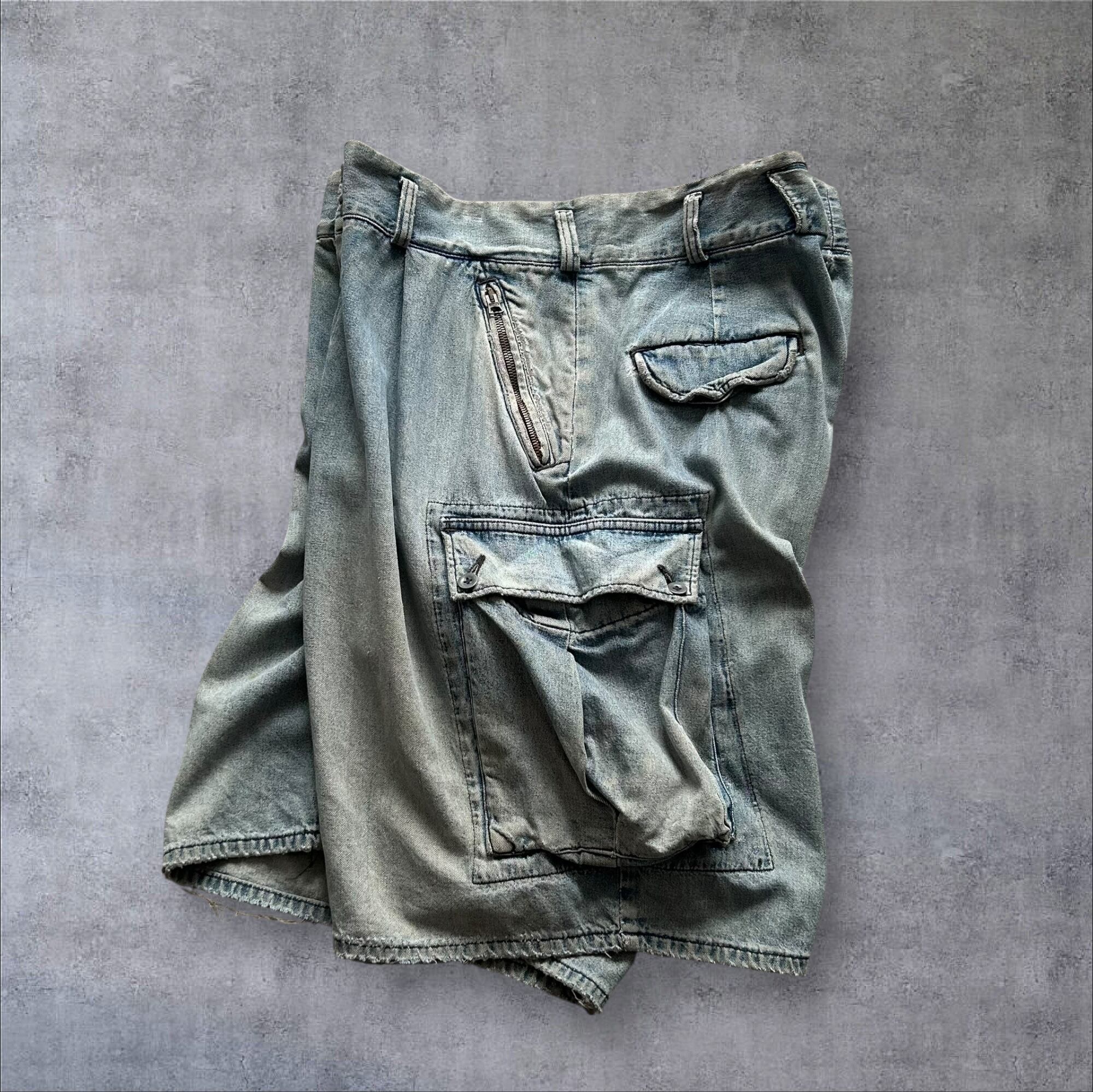 1990s RRL Denim Cargo Shorts "Light Blue"【高円寺店】