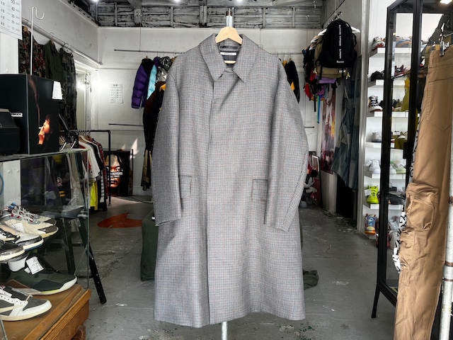 AURALEE DOUBLE FACE CHECK LONG COAT GREY 4 A8AC01BN 85776