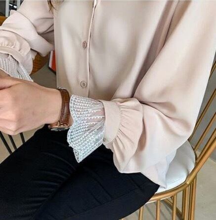 トップス デート シャツ ブラウス 白シャツ 白トップス ミディアム丈