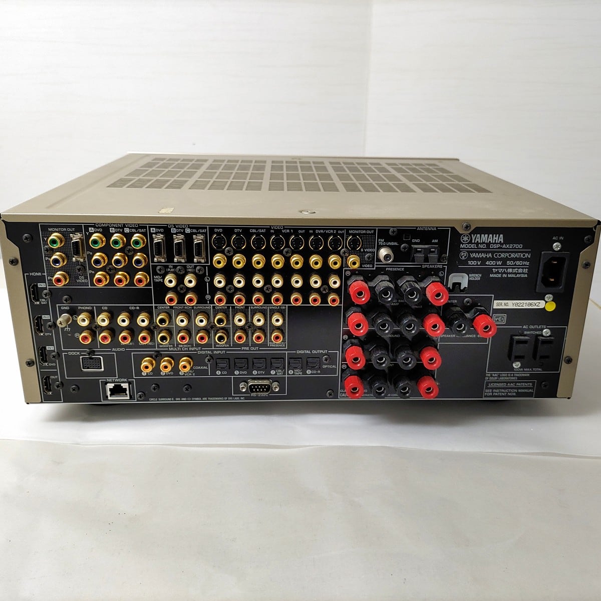 YAMAHA・ヤマハ・AVアンプ・DSP-AX2700・電源コードなし・No.230309-26
