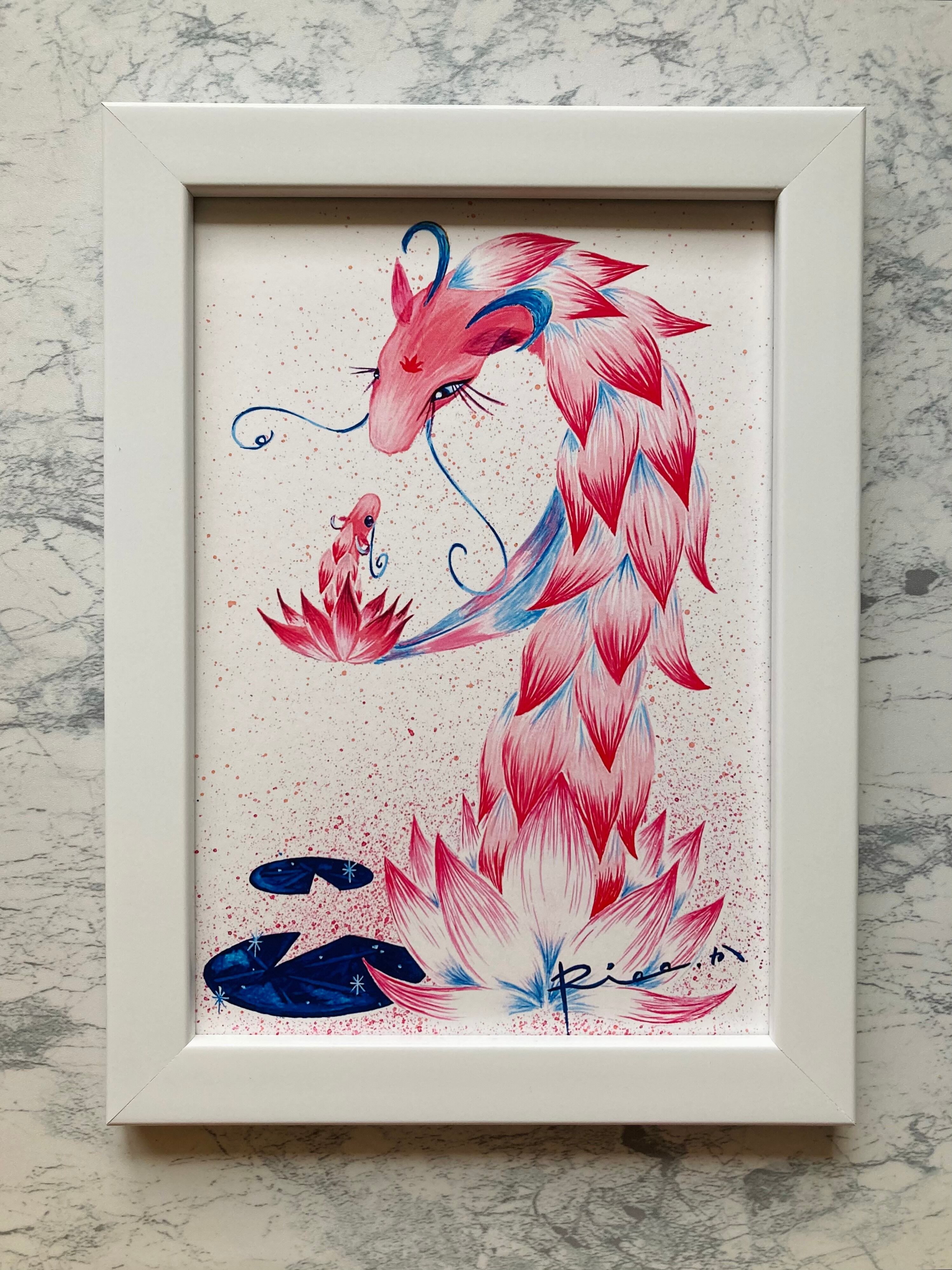Suicat／原画 キャンバス 絵 絵画 アート イラスト 猫 白猫 | Riee .か