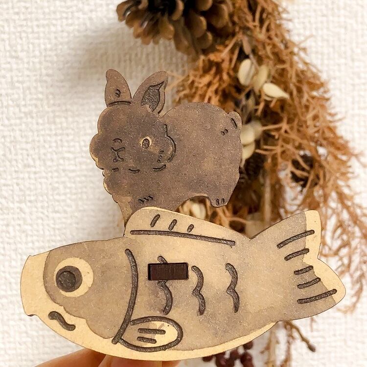 ゆらゆらする置物　こいのぼりとうさぎさん2