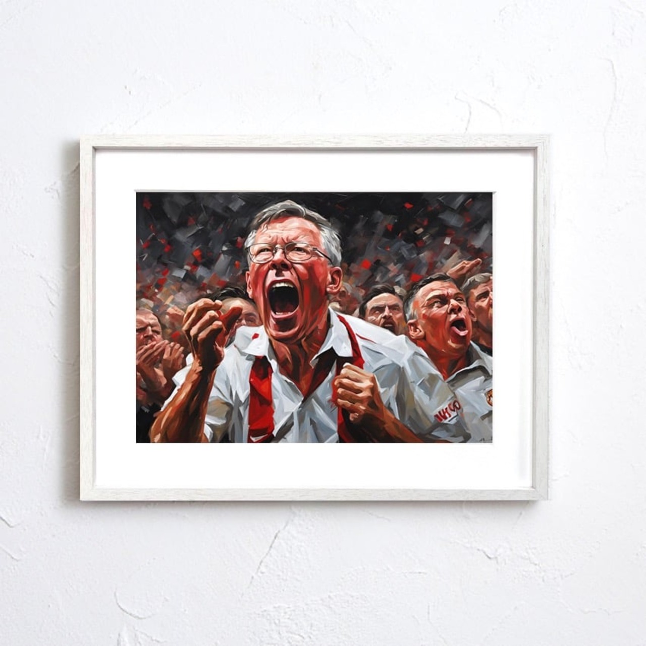 Sir Alex｜アレックスファーガソン監督アートポスター｜マンチェスターユナイテッドを象徴する闘将の名場面を描いた赤が映えるインテリア作品A3ポスター