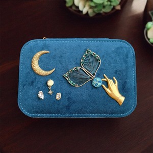 蒼い宝石箱 ［ティールブルー］Fairy Realm Collection / 夜空に光るチェコガラスのジュエリーケース