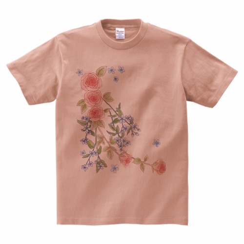 フラワープリントコットンTシャツ 限定カラー