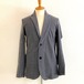 Herringbone Pattern Cut & Sewn Jacket　Charcoal