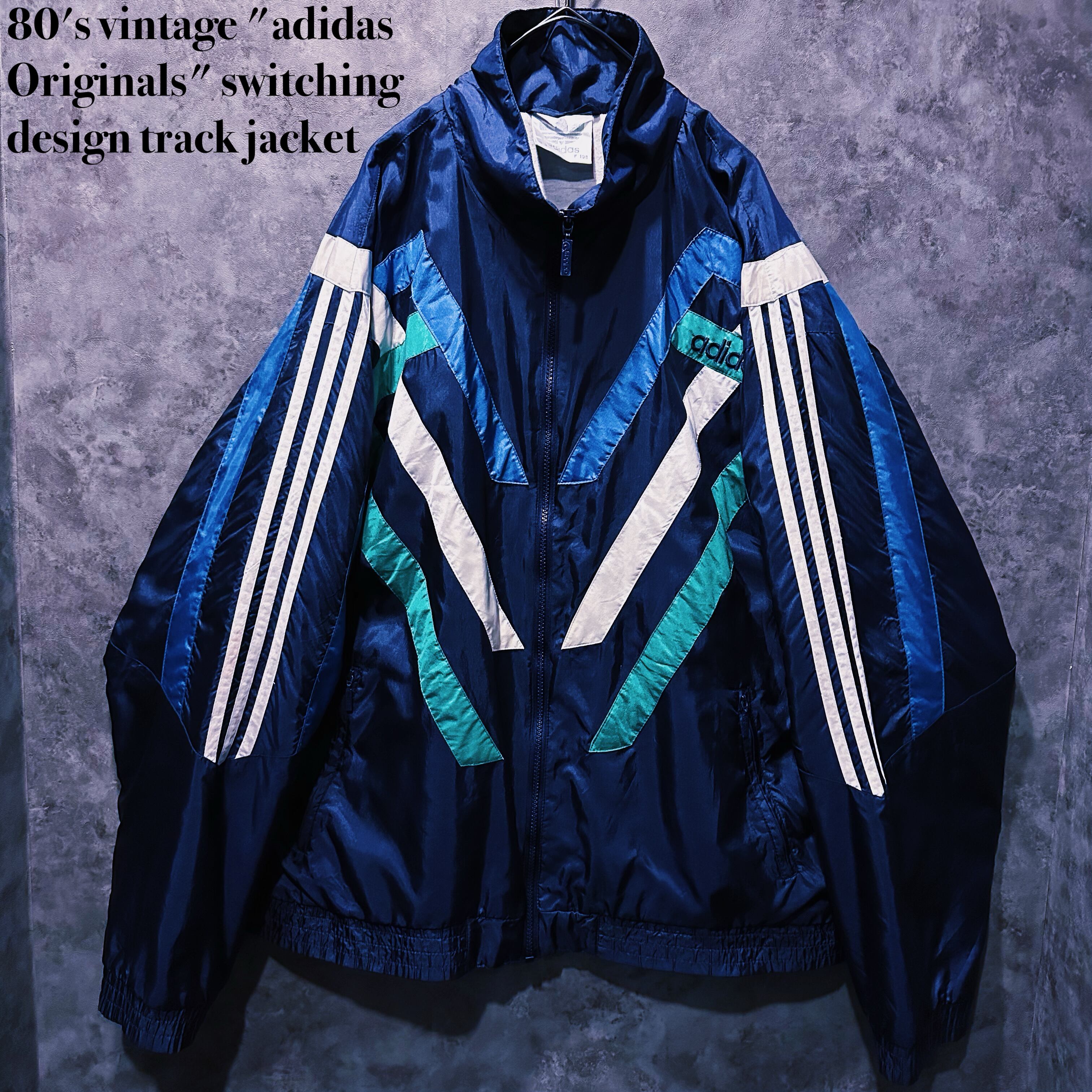 【doppio】80's vintage "adidas Originals" switching design track jacket