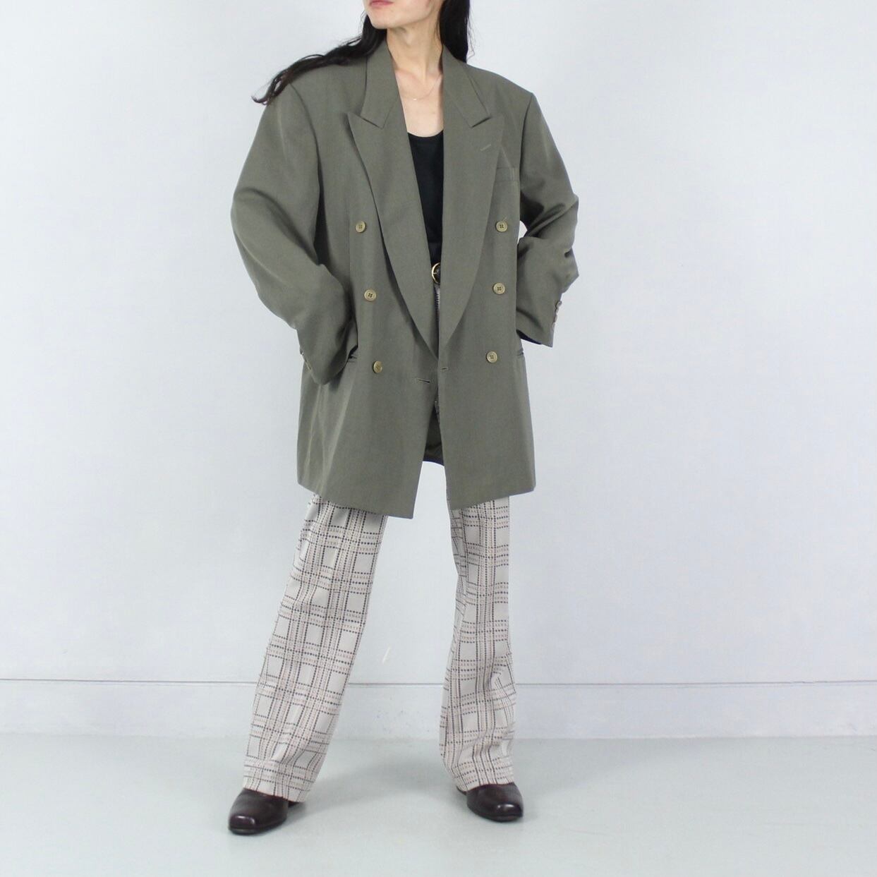 Louren オーバーサイズ テーラードジャケット ピスタチオ オーバーサイズ ピスタチオカラー ダブル ピークドラペル テーラード