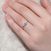 パライバトルマリン ブラジル産 リング 0.119ct D0.02ct pt900 CGL産地鑑別書付き