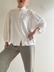 70-80s Vintage Embroidery Volume Sleeves Blouse