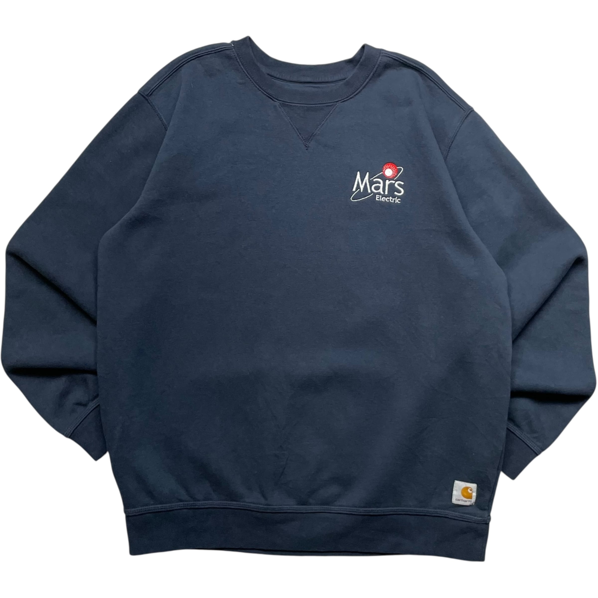 《L》 Carhartt カーハート スウェット 企業刺繍ロゴ ネイビー no.9243