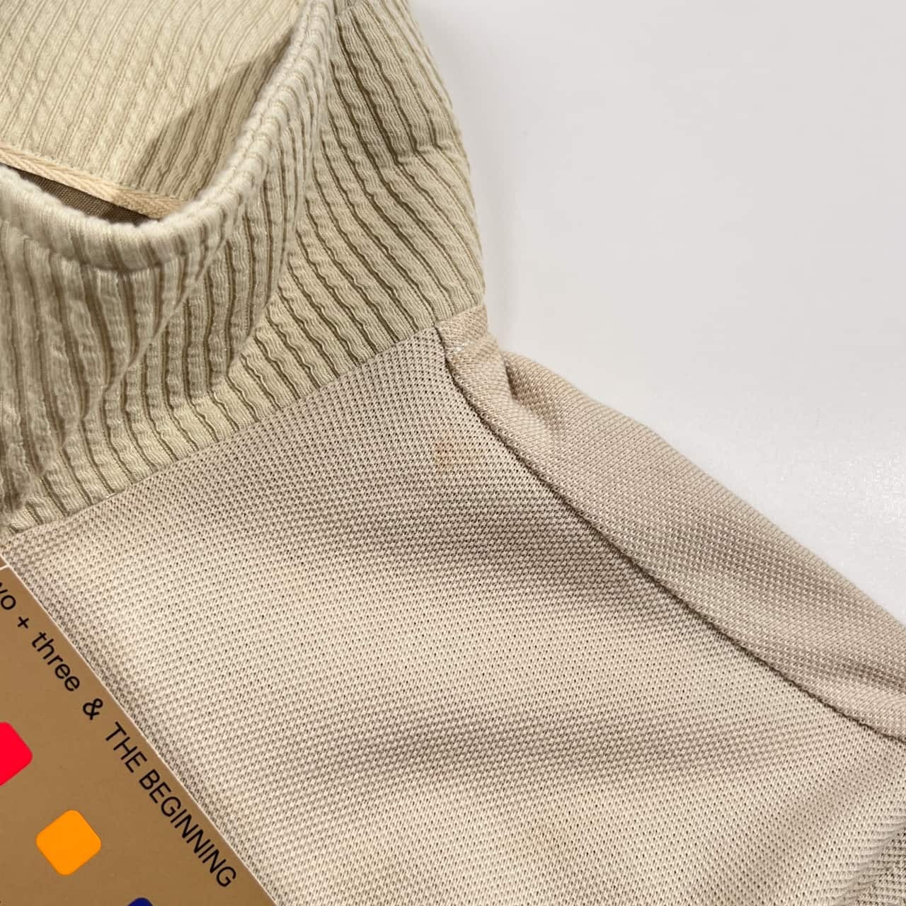 新品 タグ付き G-stage ジーステージ ハーフジップ プルオーバー M/ライトベージュ系 メンズ　