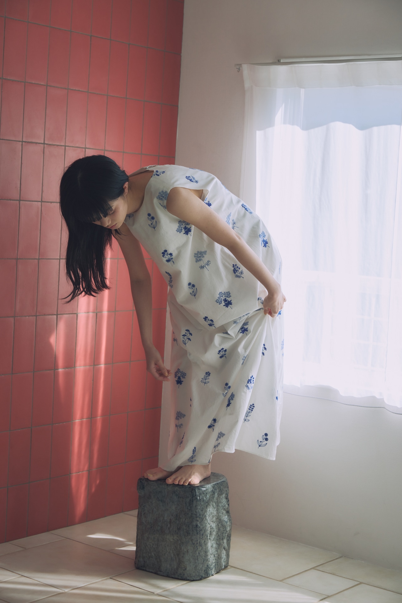 DU250522 Flower Embroidery One Piece 【Tsizeあり】