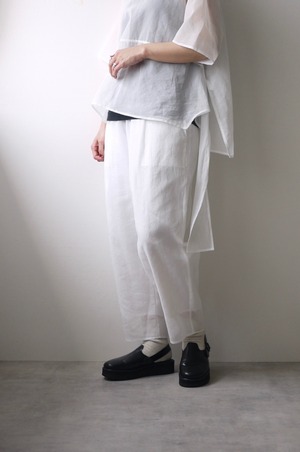 TENNE HANDCRAFTED MODERN / new organza layered pants（WHITE × WHITE）