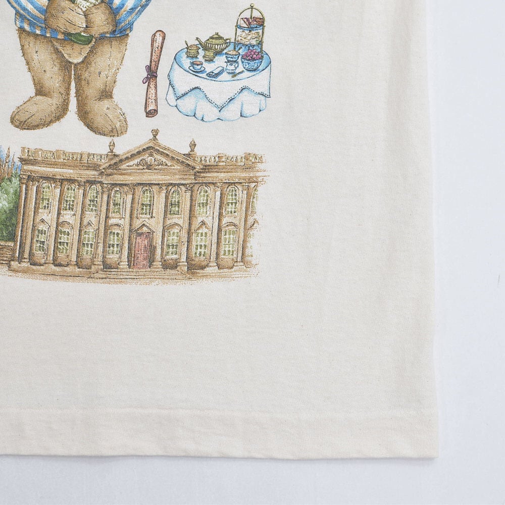 90s The English Teddy Bear Company 両面プリント テディベア Tシャツ