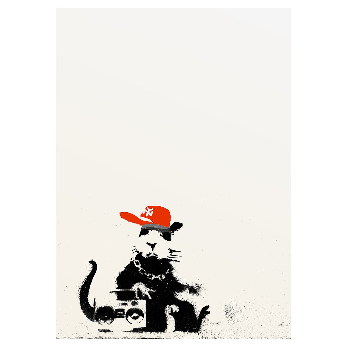 バンクシー Banksy 危うく 絵画 レア 限定 希少 ネズミ ラット バンクシー Banksy 危うく 絵画 レア 限定 希少 ネズミ ラット