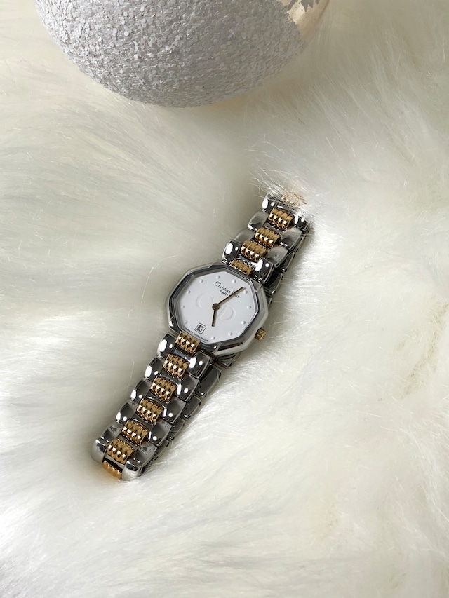 Christian Dior クリスチャン ディオール オクタゴン D48-203 時計 ゴールド vintage ヴィンテージ オールド 3umdyw