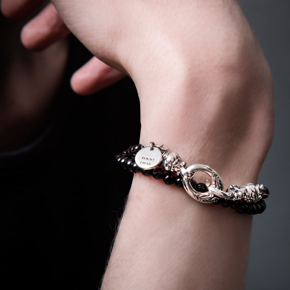クラシカルフックオニキスダブルブレス ACB0122 Classical hook onyx